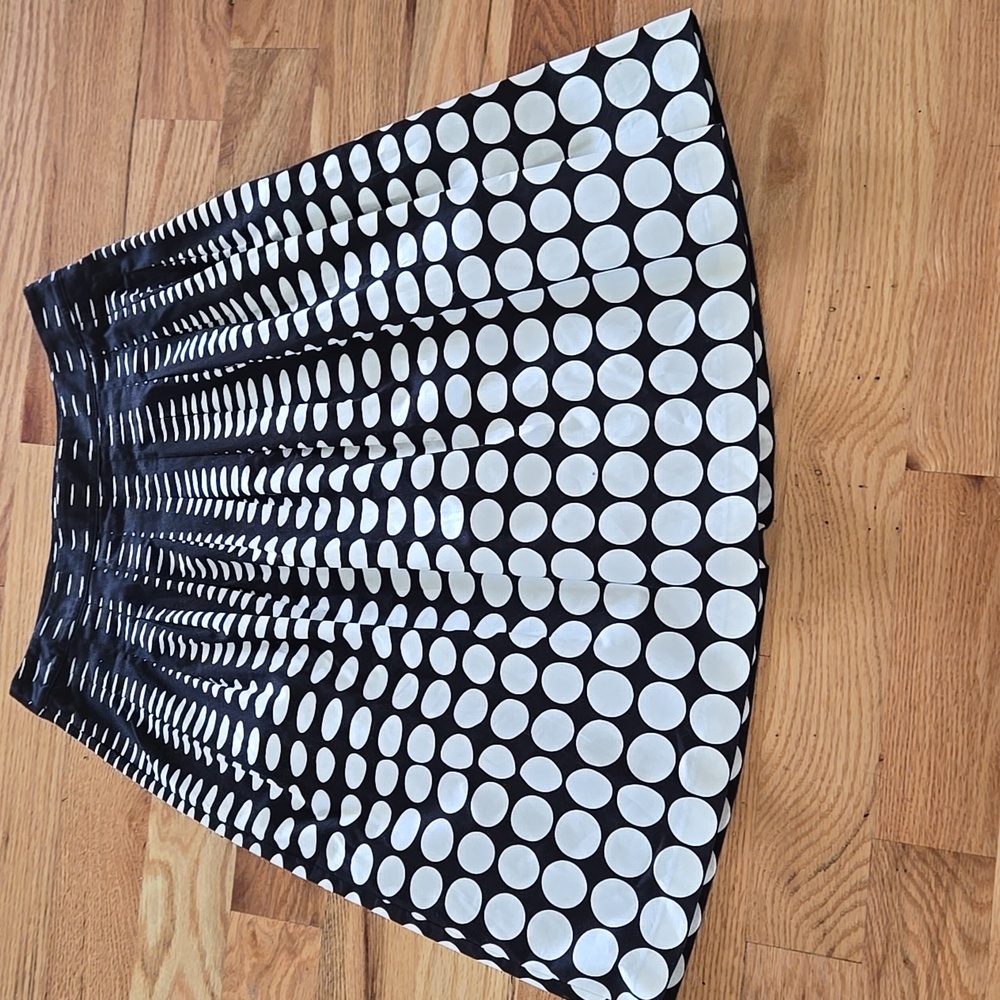 Talbots Black and White Cotton Midi Skirt Size 6P